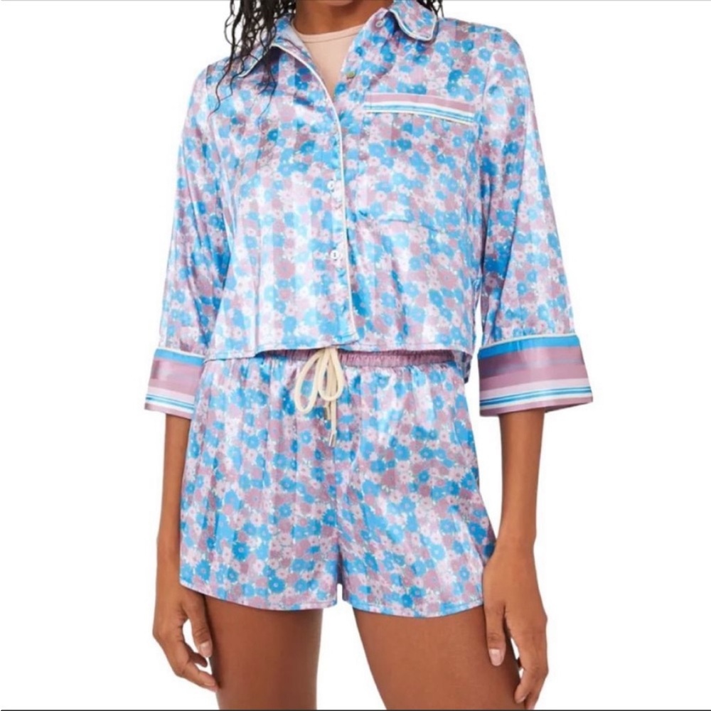 Free People Multicolor Floral Pajama Set size S